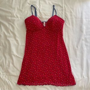 Victoria’s Secret Red Floral Lingerie Slip Night Dress